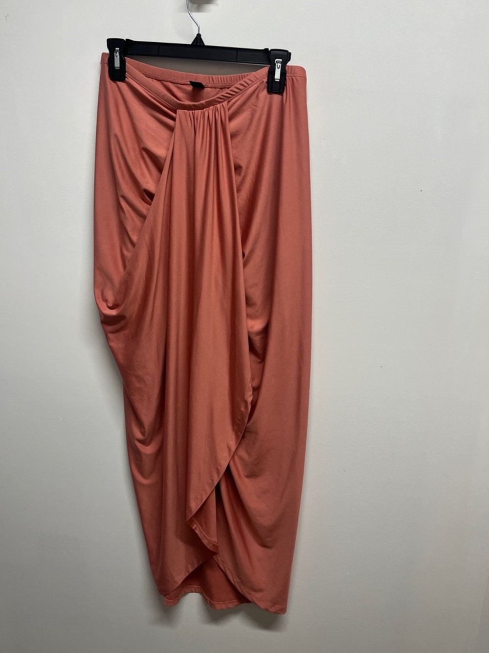 SHEIN Coral Draped Wrap Midi Skirt
